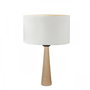 Opviq AYD-3647 Lámpara de Mesa con Cuerpo de Madera y Pantalla Crema